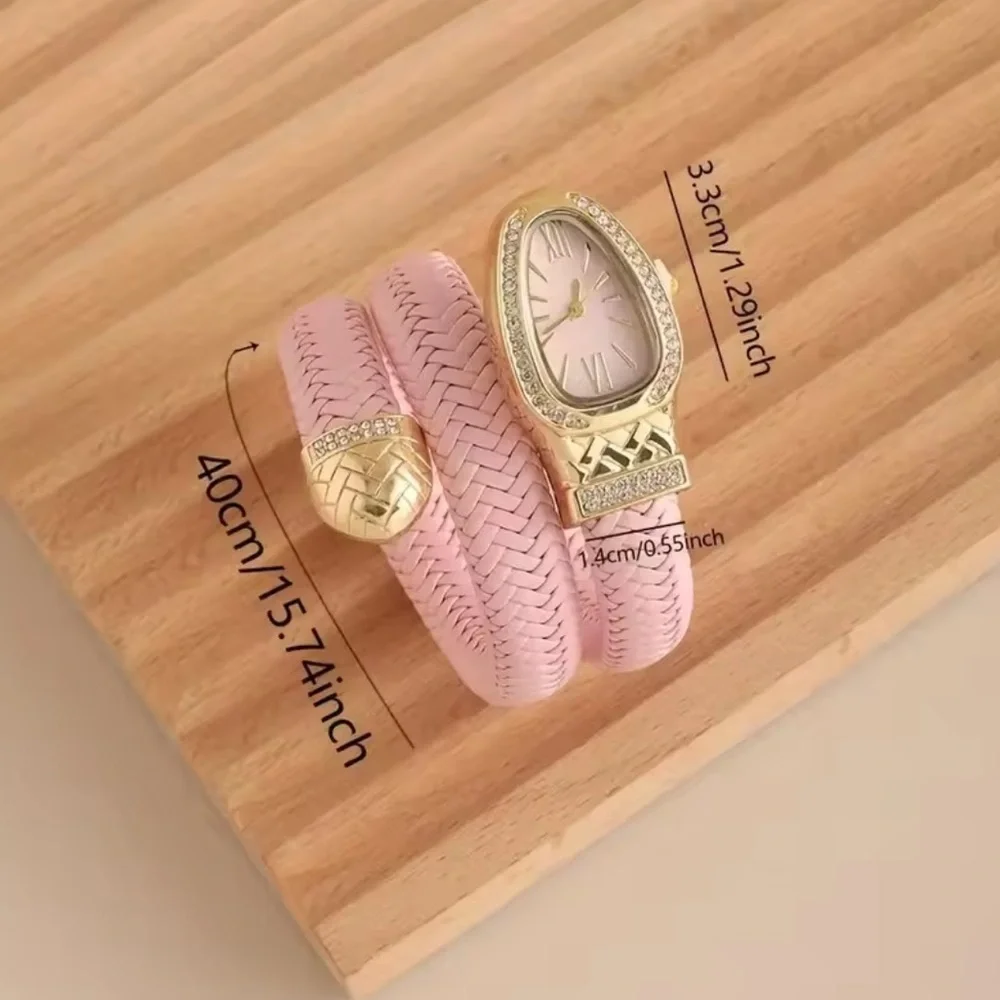 Serpenti Brown Gold Wrap Timepiece Watch